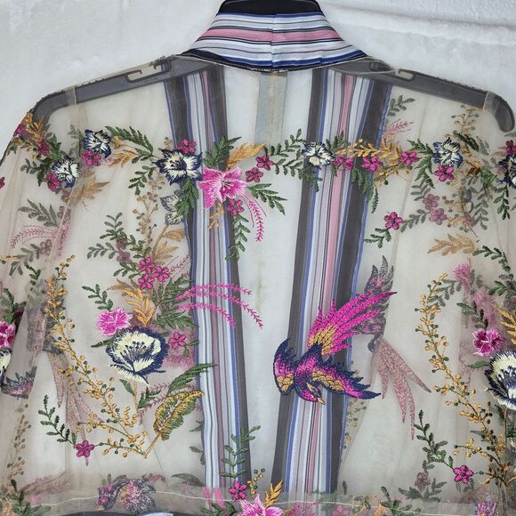 Aratta Jade Embroidered Mesh Duster Size XS - Picture 13 of 16